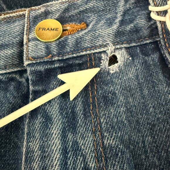 Frame Ilona Hamer High Rise Straight Jeans SZ 30 NWT Luna Wash *Flaws Cotton - Picture 9 of 16